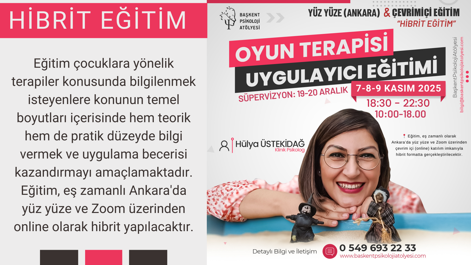 Oyun Terapisi Uygulayıcı Eğitimi ve Süpervizyonu (Hibrit Eğitim)